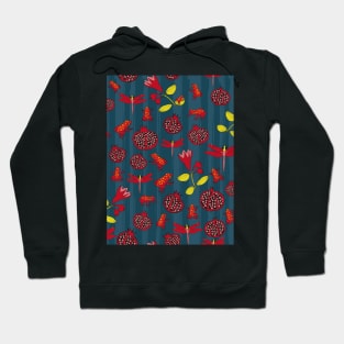 Pomegranates, frogs and dragonflies Hoodie